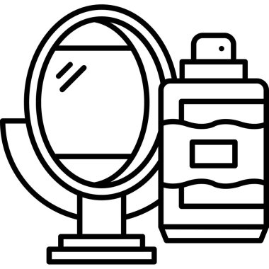 güzellik ve makyaj konsepti, vektör çizimi