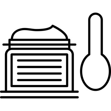 yemek pişirme ve mutfak vektör çizgisi simgesi