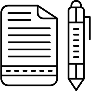 Kalem. Web simgesi basit illüstrasyon