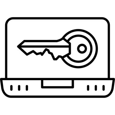 Anahtar simgesi, vektör biçimi ile anahtarı kilitle