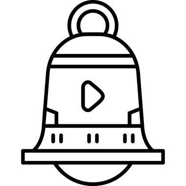 Zil ikonu. Beyaz arkaplanda izole edilmiş web tasarımı için çan çan vektör simgesi