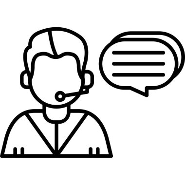 Çağrı merkezi simgesi, satır biçimi