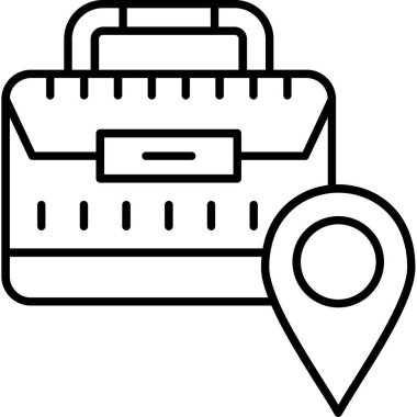 Harita işaretleyici konum simgesi ana hat biçiminde