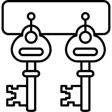 Anahtar simgesi vektör illüstrasyonu