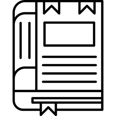 Kitap ikonu. Web için kitap vektör simgelerinin özet çizimi