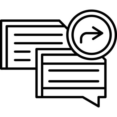 Sohbet balonu simgesi. Beyaz arkaplanda izole edilmiş web için sohbet vektör simgesi