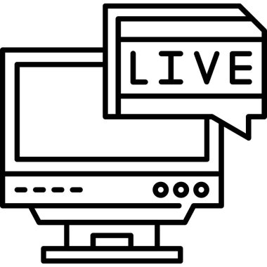 Canlı yayın. Web tasarımı basit illüstrasyon