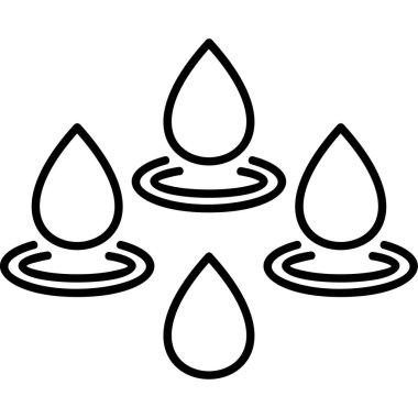 Su damla simgesi, anahat stili