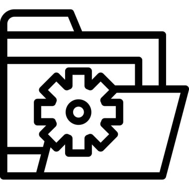 belge yönetimi simgesi vektör illüstrasyonu