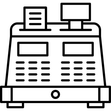 Yazıcı. Web simgesi basit illüstrasyon