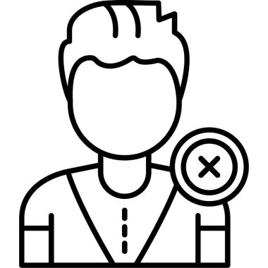 avatar erkek kişisi simgesi ana hatlar biçiminde