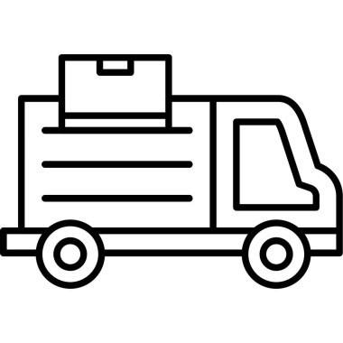 Kargo kamyonu simgesi, anahat stili