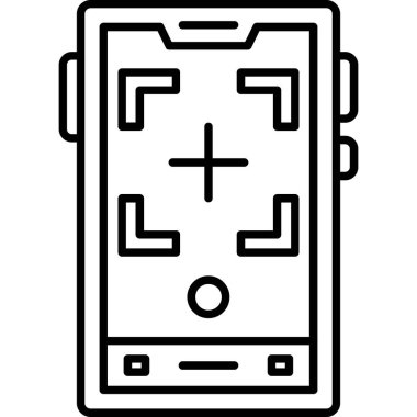 Cep telefonu simgesi, vektör illüstrasyonu