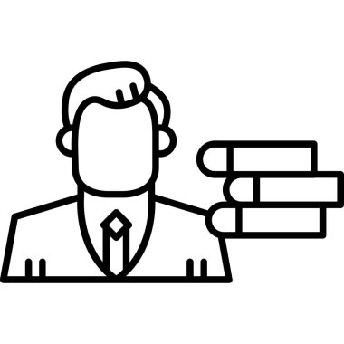 işadamı avatar izole vektör simgesi