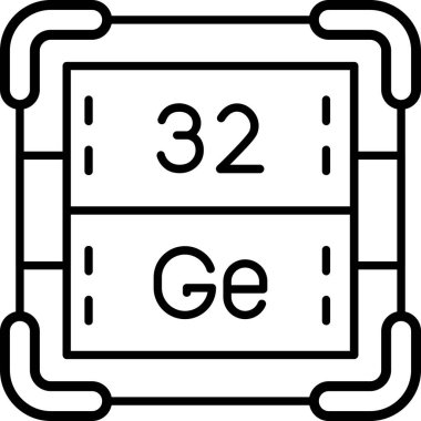 simgenin periyodik tablo ögesi, vektör illüstrasyonu