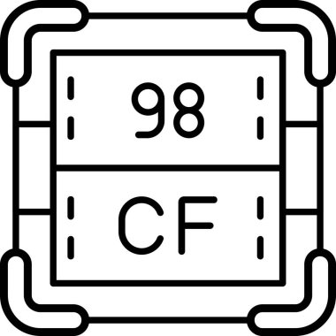 kimyasal element vektör çizgisi simgesi