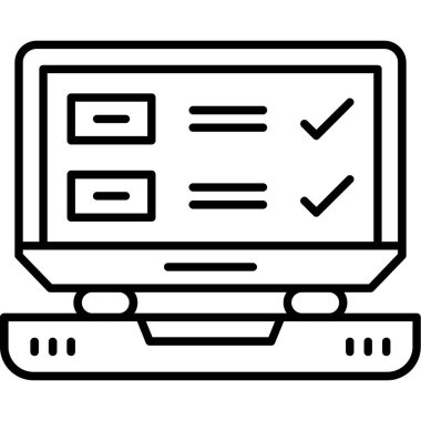 Liste simgesi. Beyaz arkaplanda izole edilmiş web tasarımı için özet kontrol listesi vektör simgesi