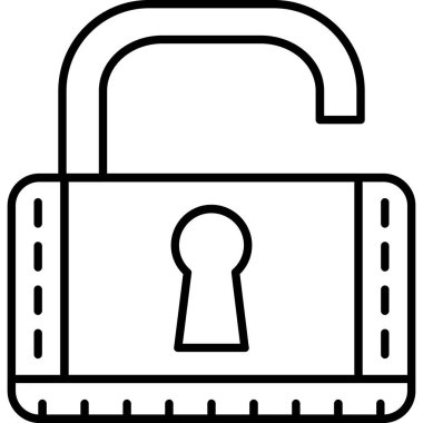 Kilit simgesi. Basit tasarım