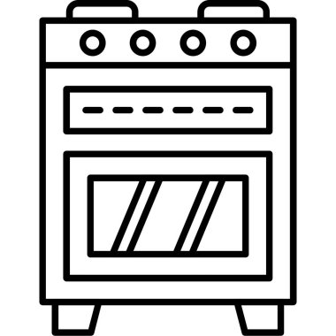 Mutfak fırını simgesi, taslak biçimi