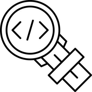 Büyüteç. Web simgesi basit tasarım