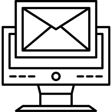 e-posta bilgisayar simgesi ana hat biçiminde