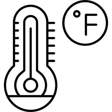 Termometre. Web simgesi, illüstrasyon