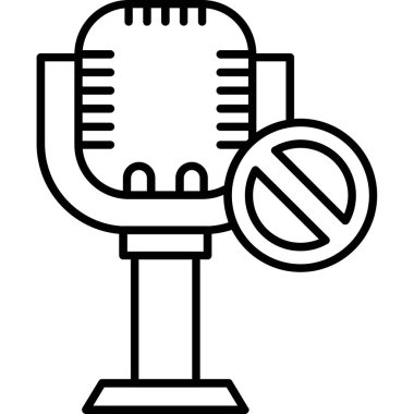 Yayın mikrofon vektör simgesi kolayca değiştirilebilir ya da düzenlenebilir