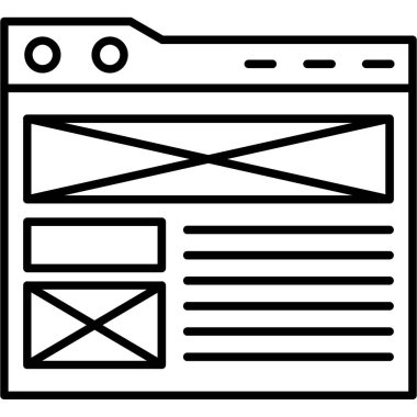 Tarayıcı web simgesi ana hat biçiminde