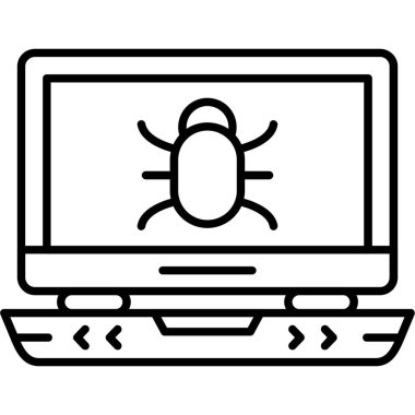 Dizüstü bilgisayar kutsal kişilerin resmi, anahat stili