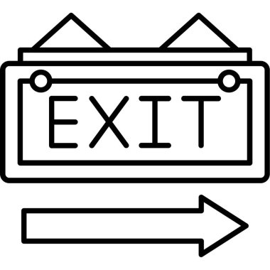 Çıkış çıkış simgesi ana hat biçiminde