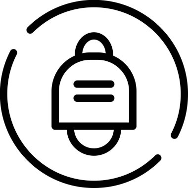 Sırt çantası simgesinin vektör çizimi