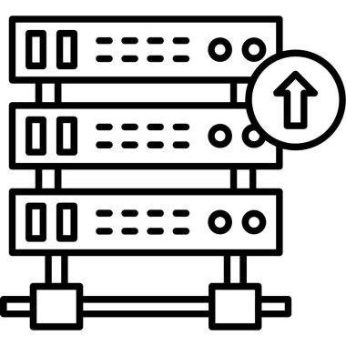 Sunucu. Web simgesi basit illüstrasyon