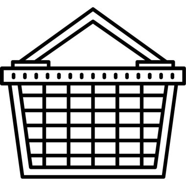 Sepet alışveriş simgesi, taslak biçimi