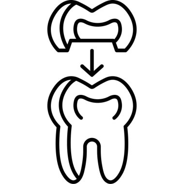 Diş taşıma ikonu ana hat vektörü. diş.