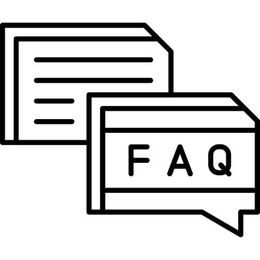 Faq simgesi. özet vektör illüstrasyonu