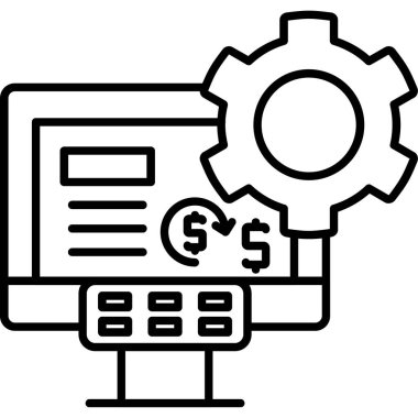 iş ve finans hattı simgeleri vektörü.