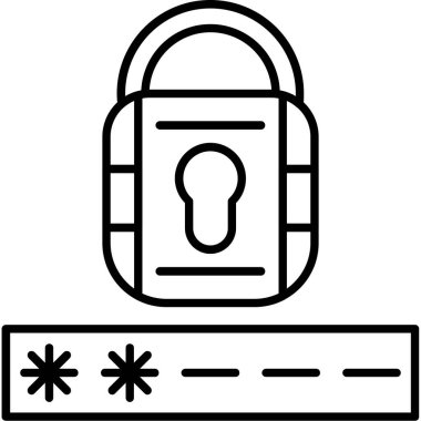 trend biçimi izole edilmiş parola kilidi simgesi