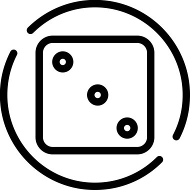 oyun zar oyun simgesi ana hat biçiminde