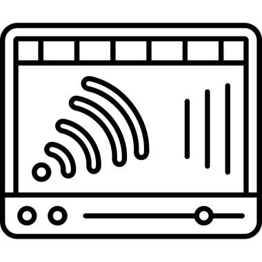 Radyo simgesi, vektör illüstrasyonu