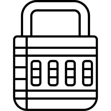 asma kilit simgesi, vektör çizimi