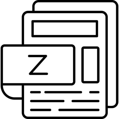 belge dosya harf simgesi ana hat biçiminde