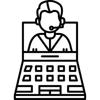 Çağrı Merkezi simge vektör