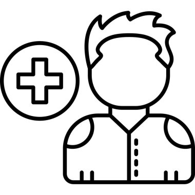 Hastane doktoru ikon vektör illüstrasyonu