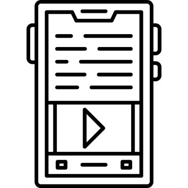 video oynatıcı vektör çizgisi tasarımı