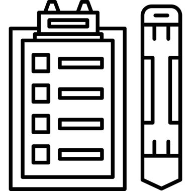 Kontrol listesi kalem simgesi