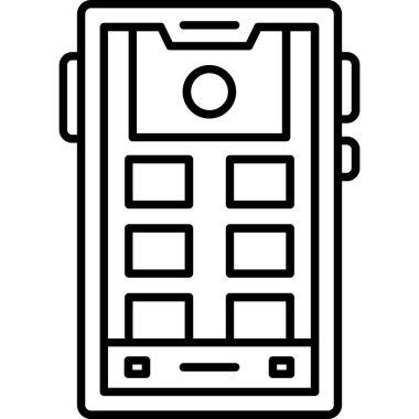 Akıllı telefon. Web simgesi basit tasarım