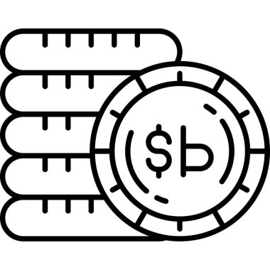 Para için. Web simgesi basit illüstrasyon