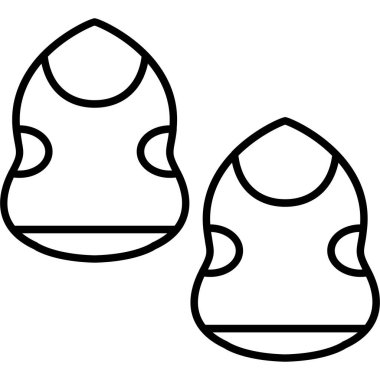 Paskalya yumurtası taslak vektörü. Mutlu Paskalyalar