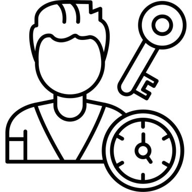 avatar erkek kişisi simgesi ana hatlar biçiminde