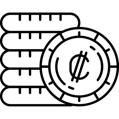 Para sikkeleri simge, özet biçimi